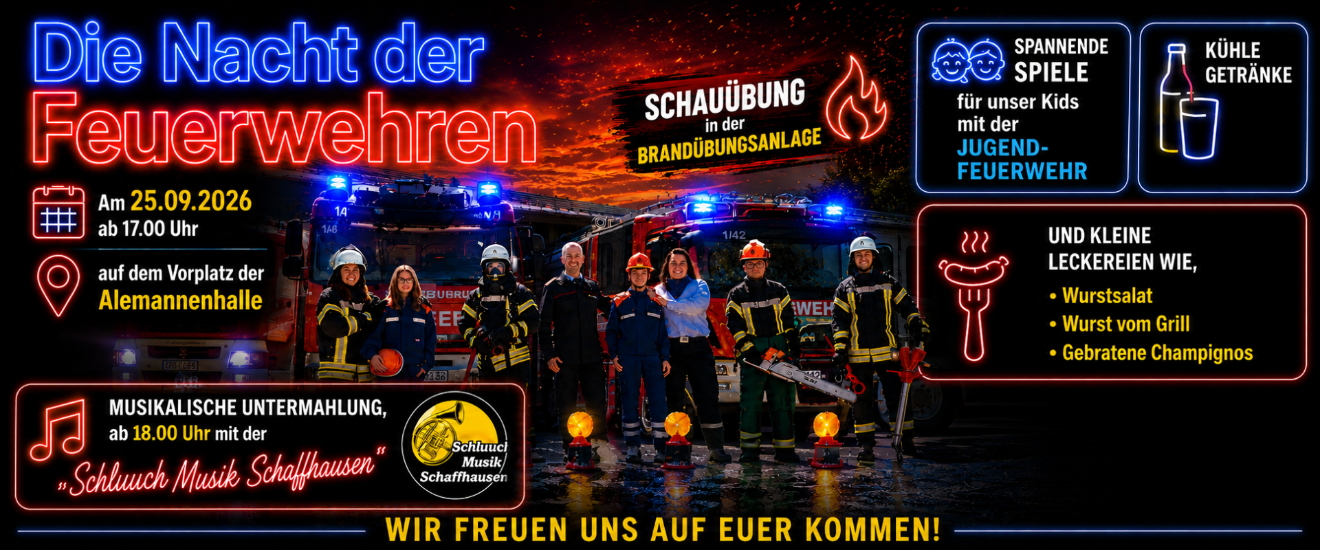 Anzeige "Die Nacht der Feuerwerhren"