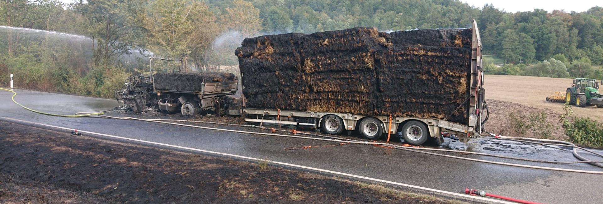 Brennender LKW B314 Eggingen
