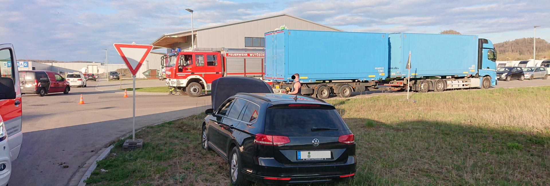 Verkehrsunfall Industriegebiet Horheim