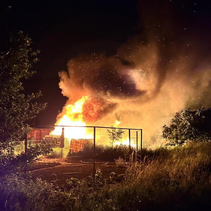 Brand Gartenhütte