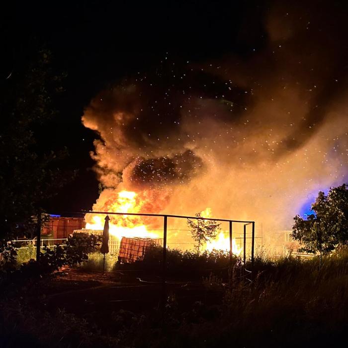 Brand Gartenhütte