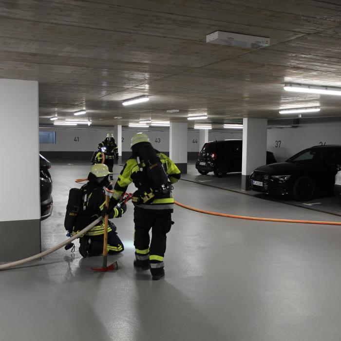 Übung Tiefgaragenbrand
