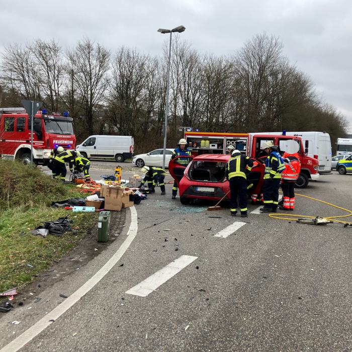 Verkehrsunfall B314, Abzweigung Horheim