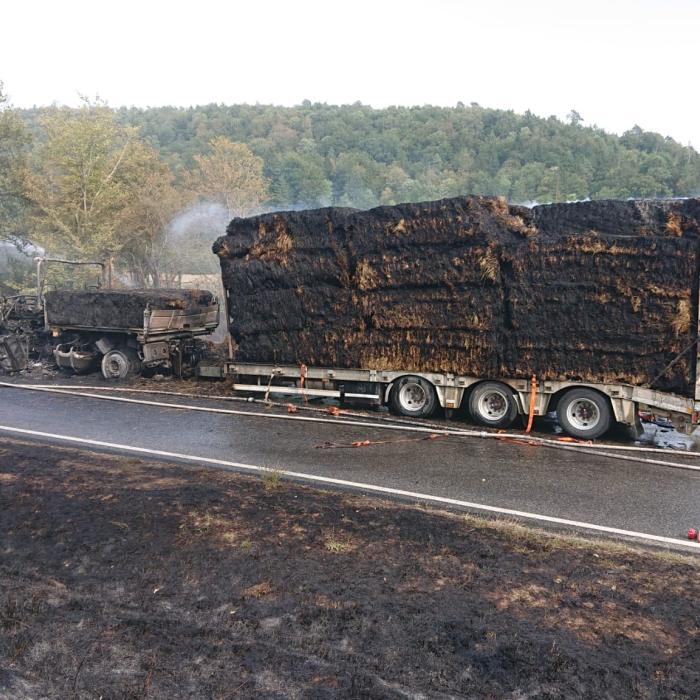 Brennender LKW B314 Eggingen