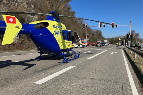Verkehrsunfall B314, Kreuzungsbereich Wutöschingen,Einfahrt Ortsmitte