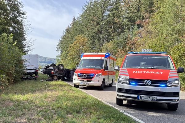 Unfall B314, Überschlag Pick Up