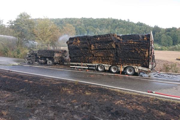 Brennender LKW B314 Eggingen